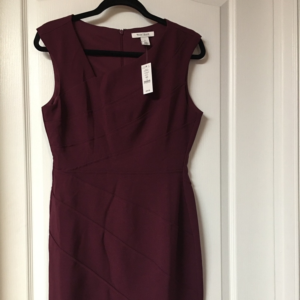 Burgundy sheath dress